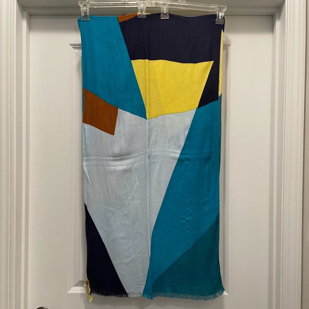 Multi-color Scarf measures 75 inches long & 20inches wide - Picture 4 of 6